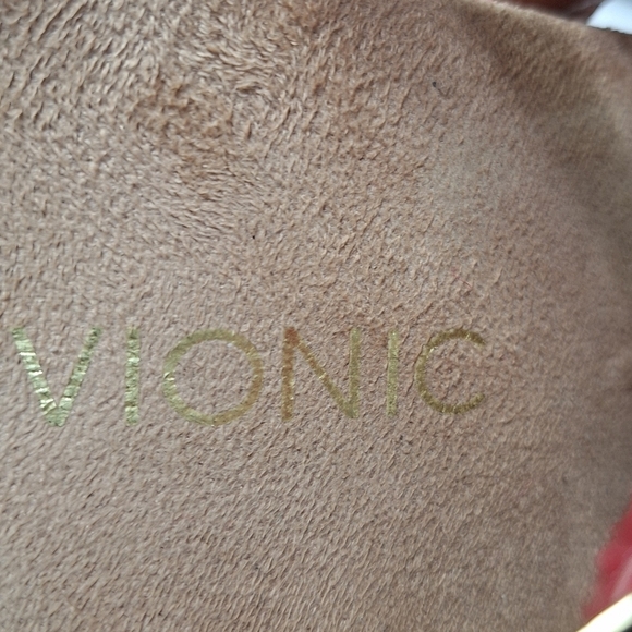 Vionic Red Orthaheel Patent Leather Adjustable Straps Slide Sandals Size 7 - Picture 12 of 12